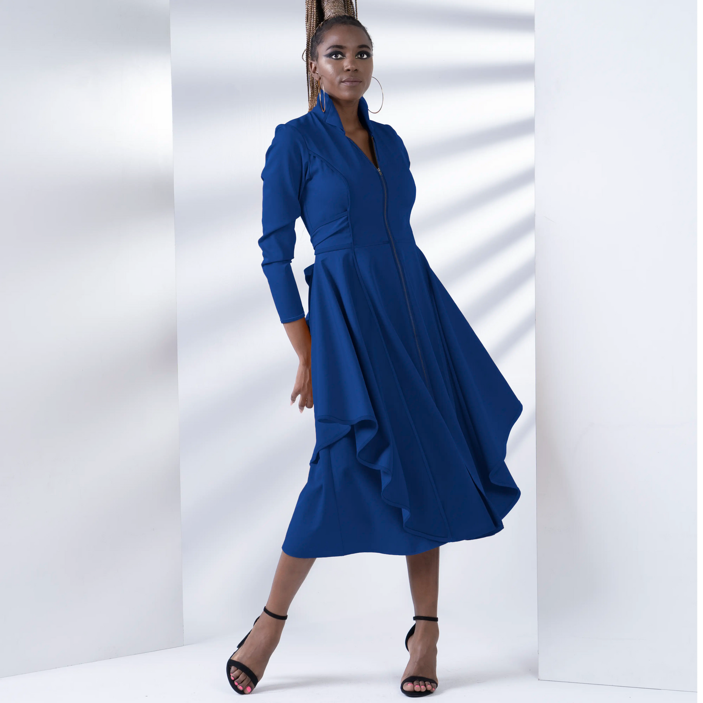 EXCELLA Black with Ivory Coat Dresses Leigh Schubert