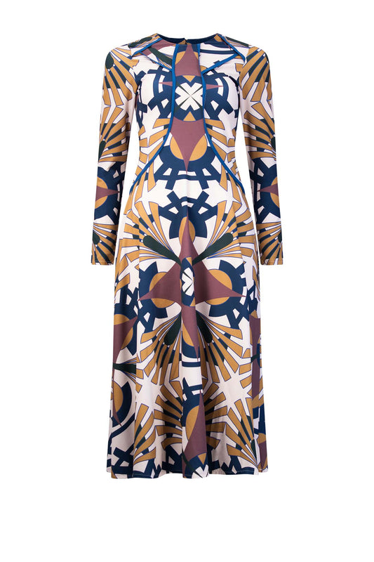 JOIY Blues Medal Print Dresses Leigh Schubert