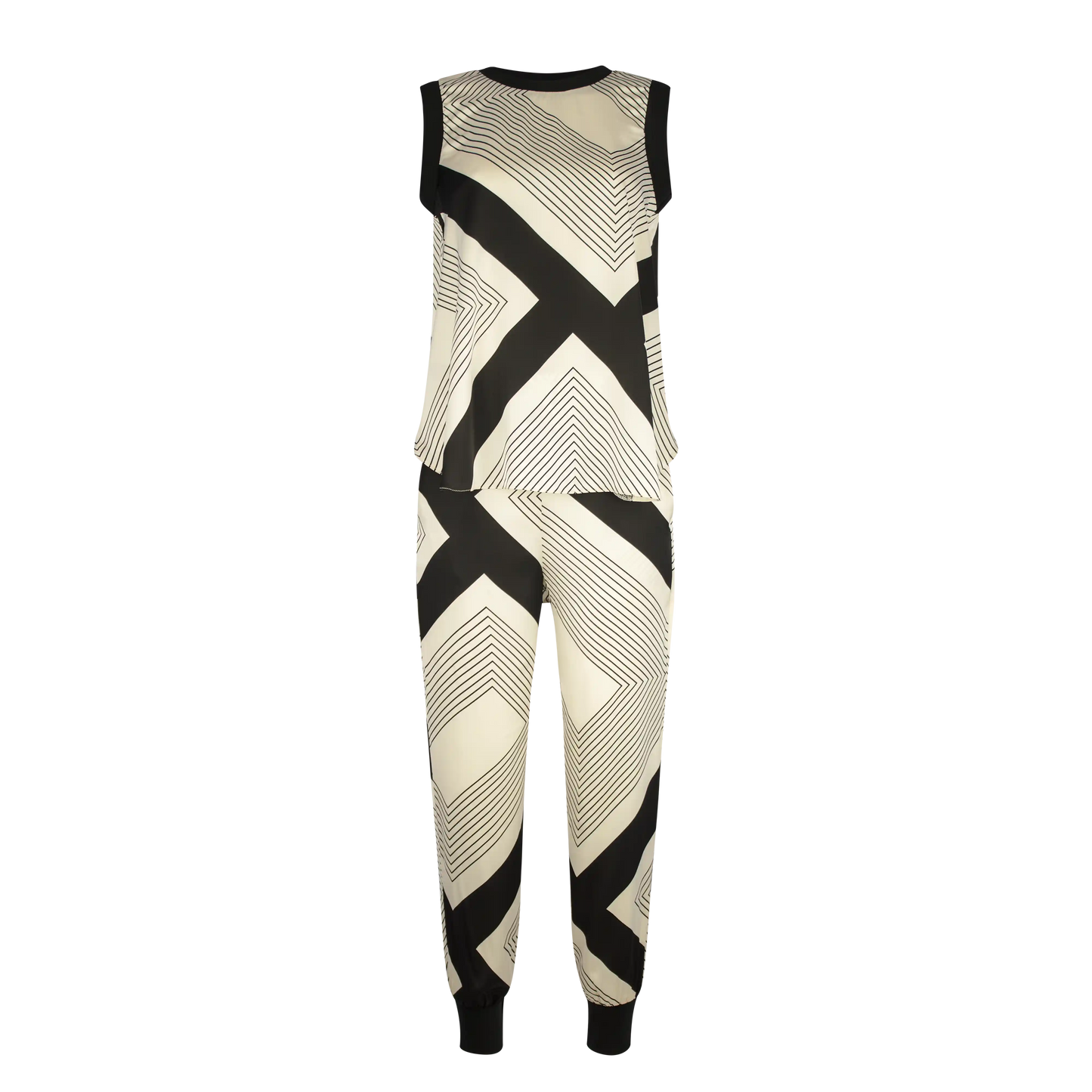 LEEZY Zig Zag Black Ivory Outfit Sets Leigh Schubert