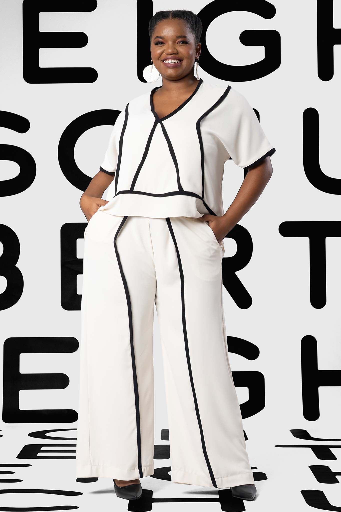 LOS ANGELES Ivory Black Outfit Sets Leigh Schubert