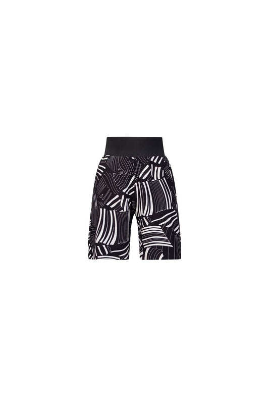 LIMA Black Beige Print Linen Shorts Leigh Schubert