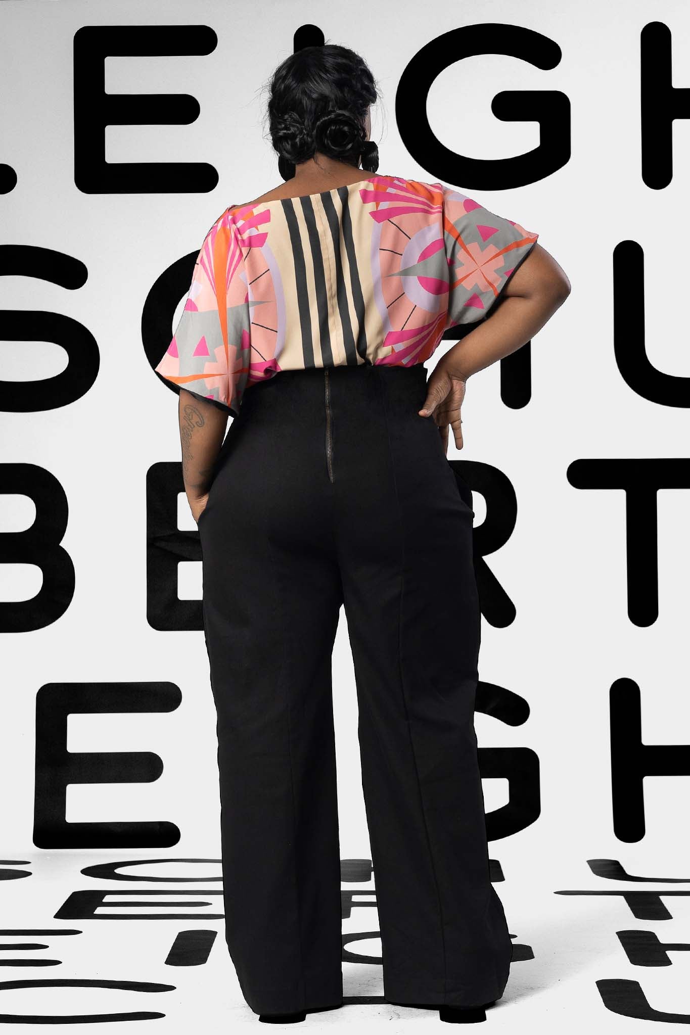 THEO Medal Stone Cross Print Shirts & Tops Leigh Schubert