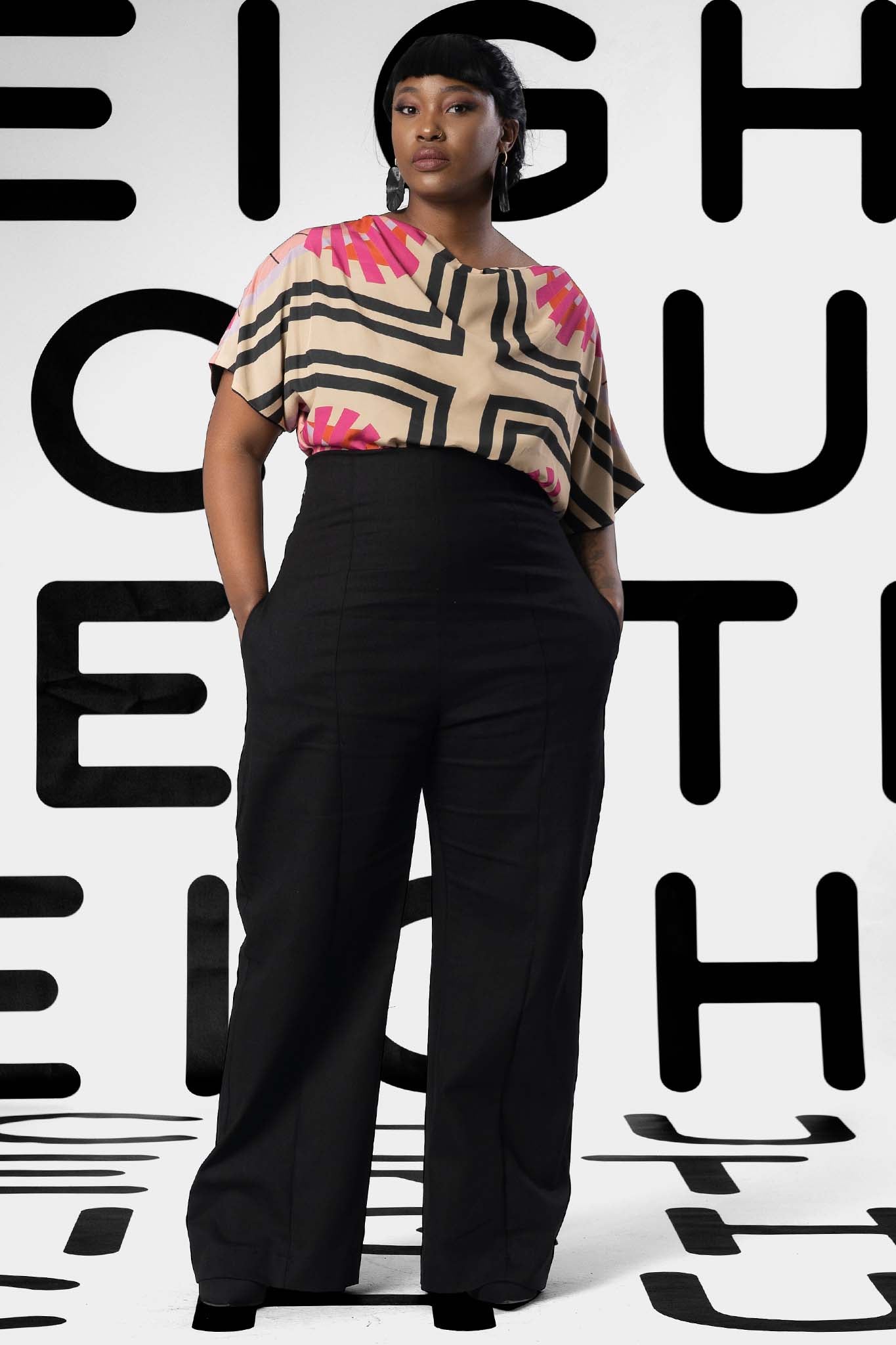 THEO Medal Stone Cross Print Shirts & Tops Leigh Schubert