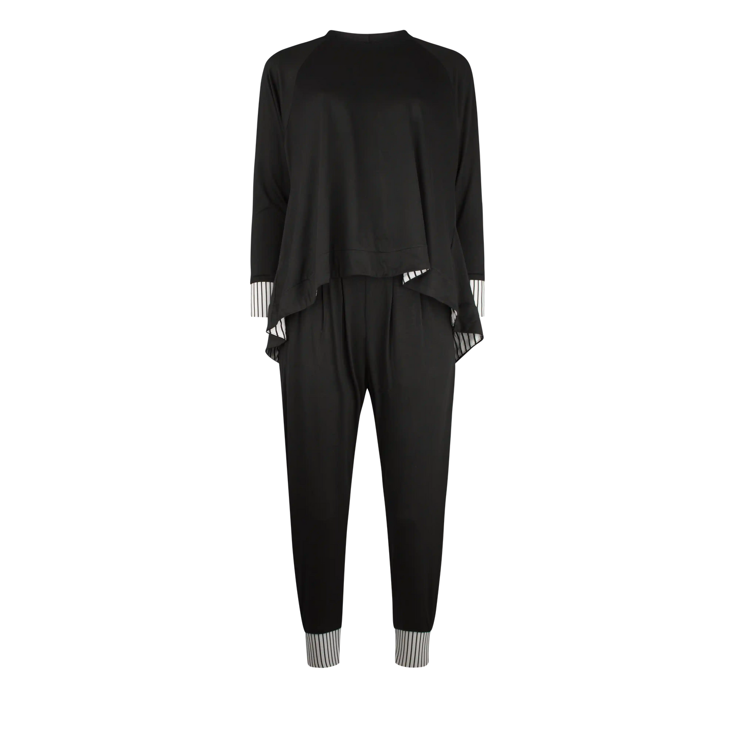 RENAY Black With Stripe Trims Outfit Sets Leigh Schubert