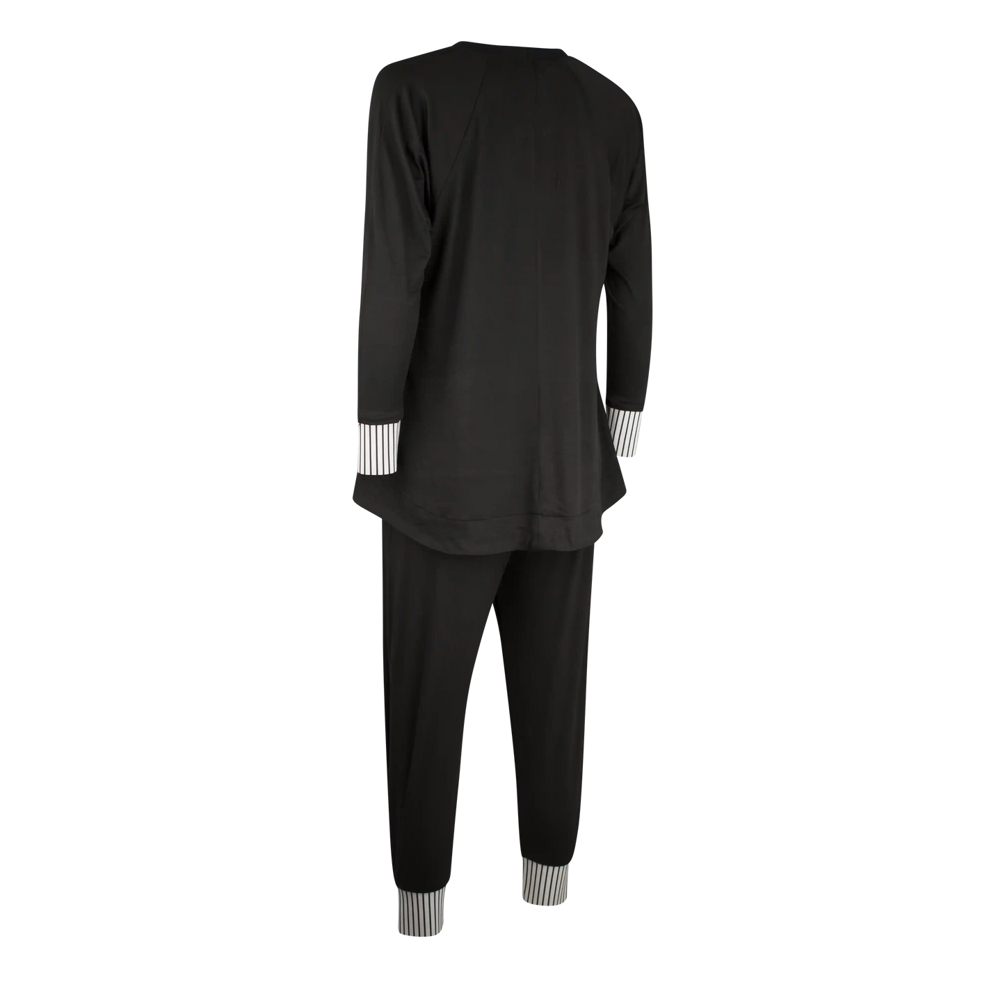 RENAY Black With Stripe Trims Outfit Sets Leigh Schubert