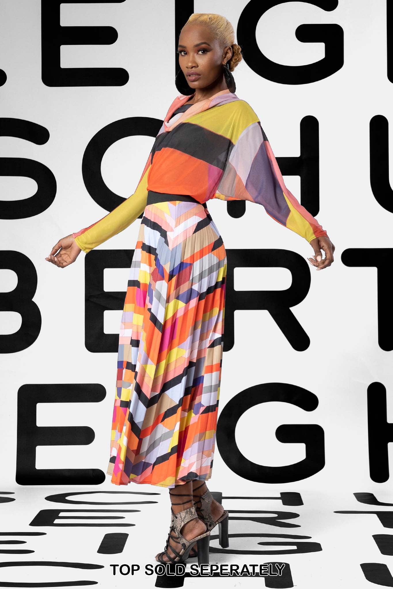Leigh Schubert SARGE Block Print Orange.