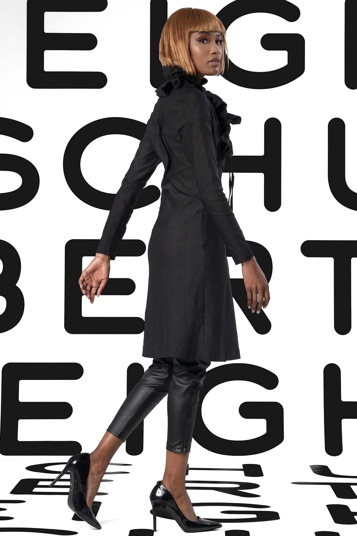 TONGA Black Coats & Jackets Leigh Schubert