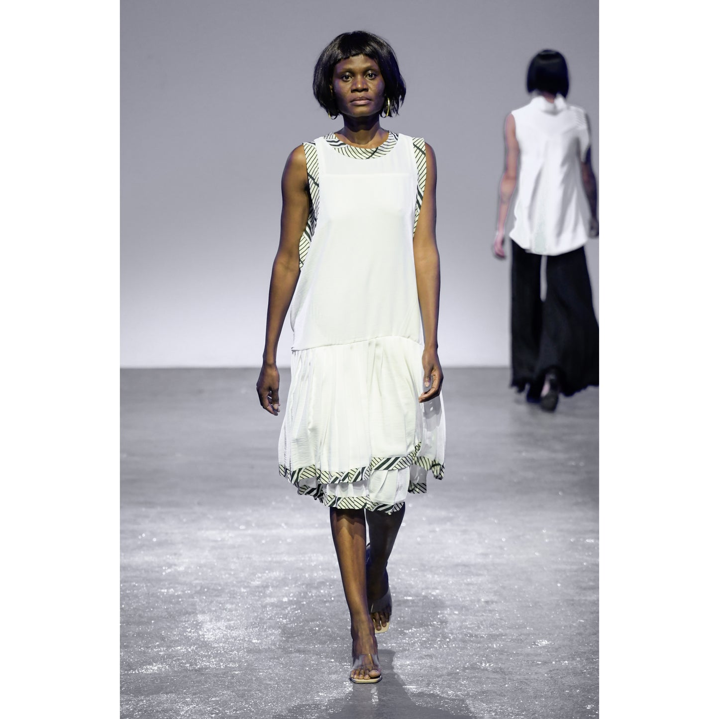 DENVER Aqua Stripe Trims Dresses Leigh Schubert