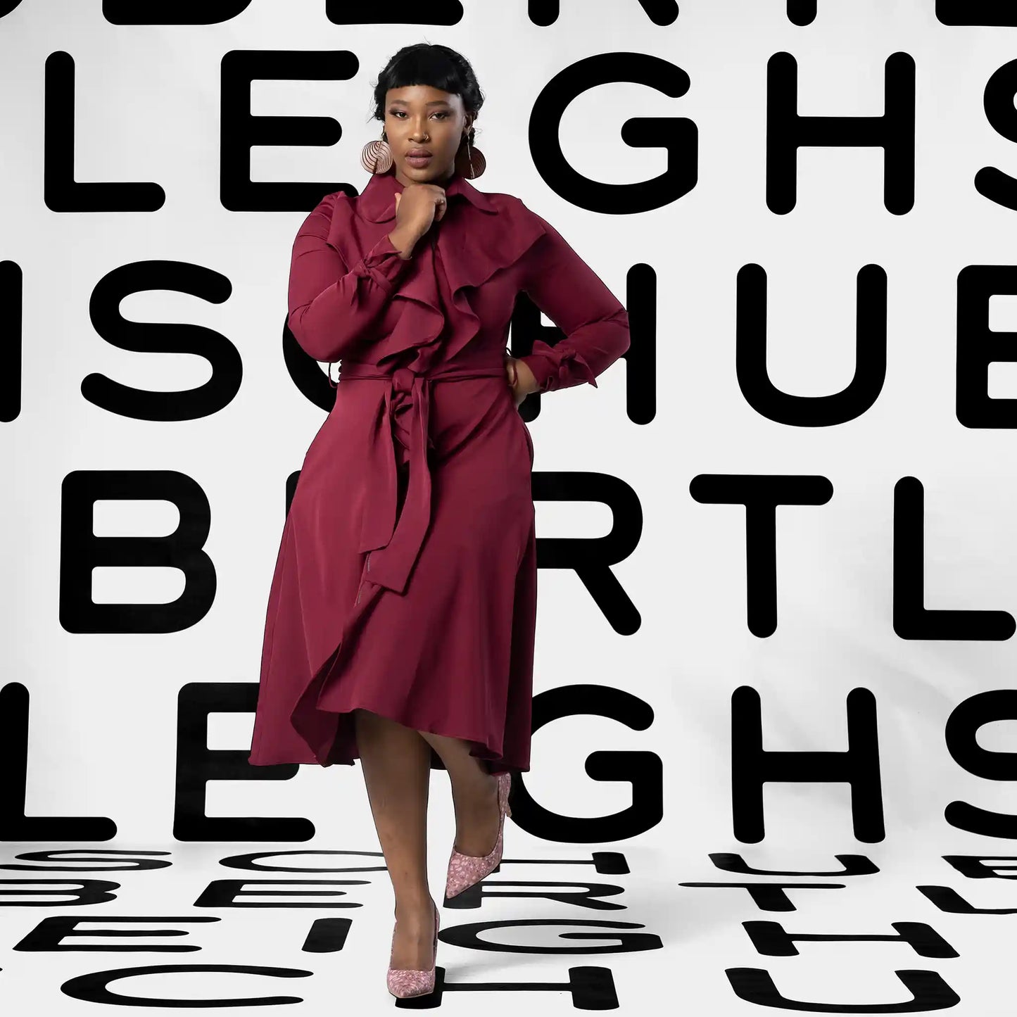 IRIS Red Coat Dresses Leigh Schubert