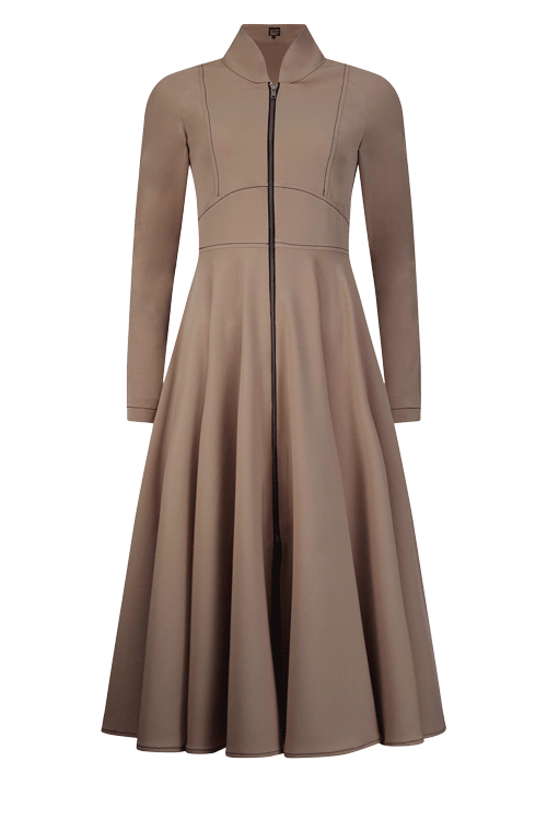 PRESLEY Mocca, Black Topstitch