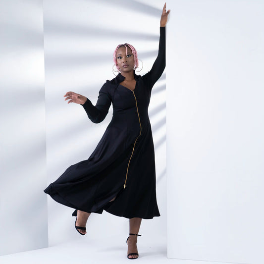 CLARIAT Navy Coat Dresses Leigh Schubert