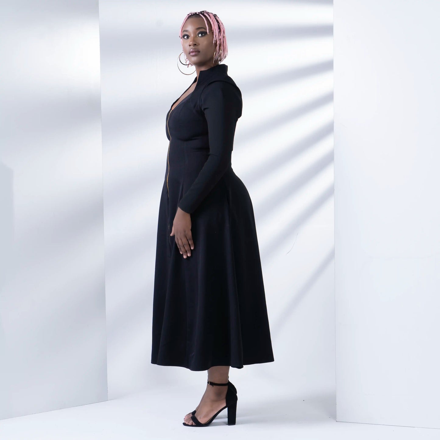 CLARIAT Navy Coat Dresses Leigh Schubert