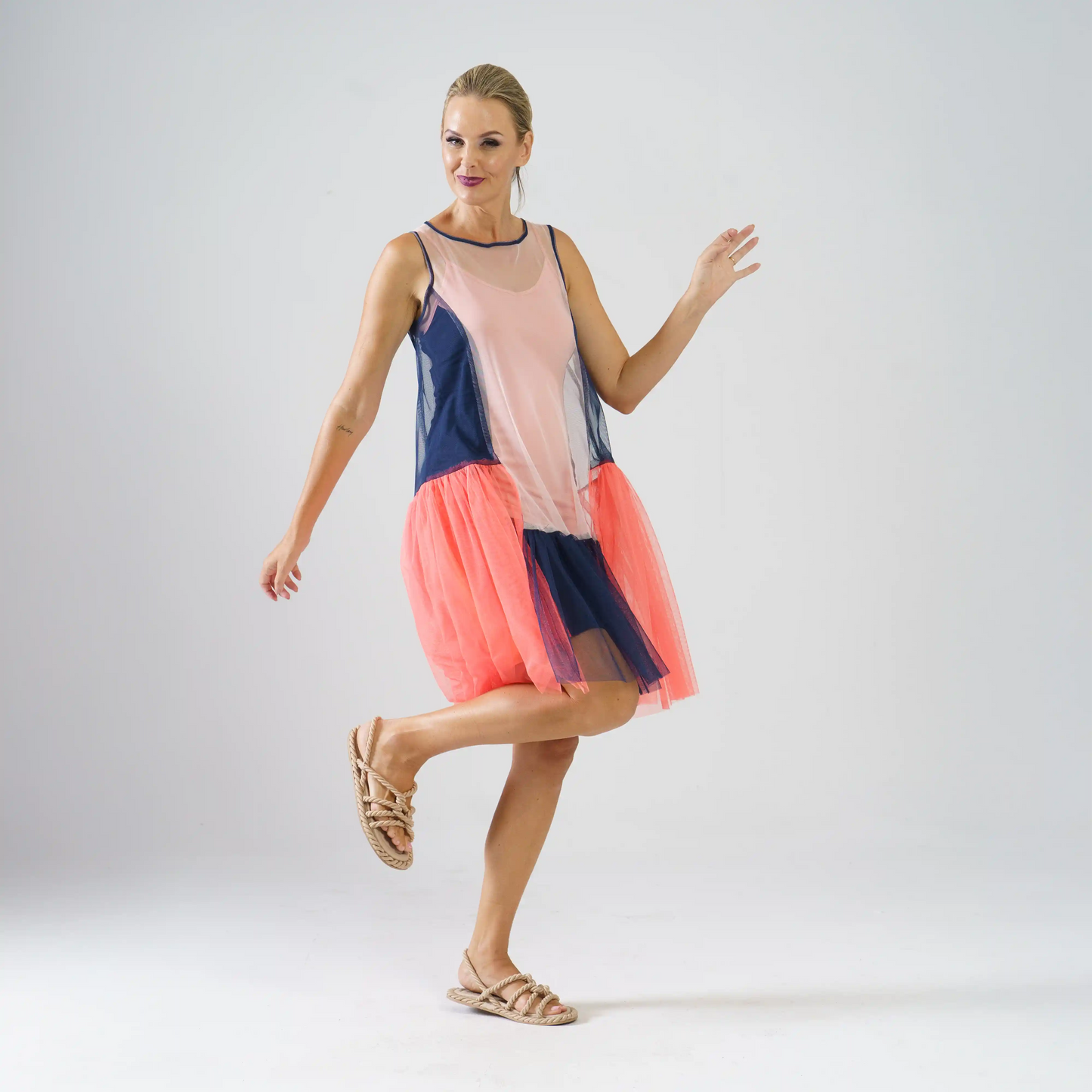 HELENA Navy Blush Lobster Dresses Leigh Schubert