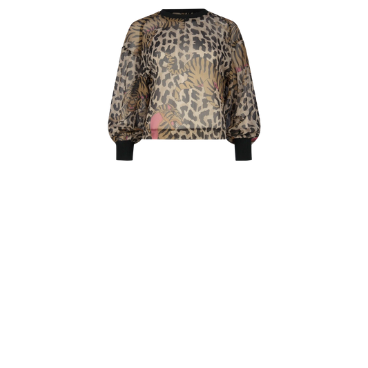 MAKUNDA Leopard Leap Print Stone Pink Shirts & Tops Leigh Schubert