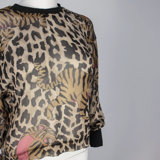 MAKUNDA Leopard Leap Print Stone Pink Shirts & Tops Leigh Schubert