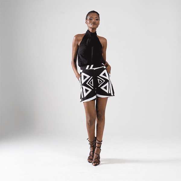 AYGENT SHORTS JMax Navy Print Shorts Leigh Schubert