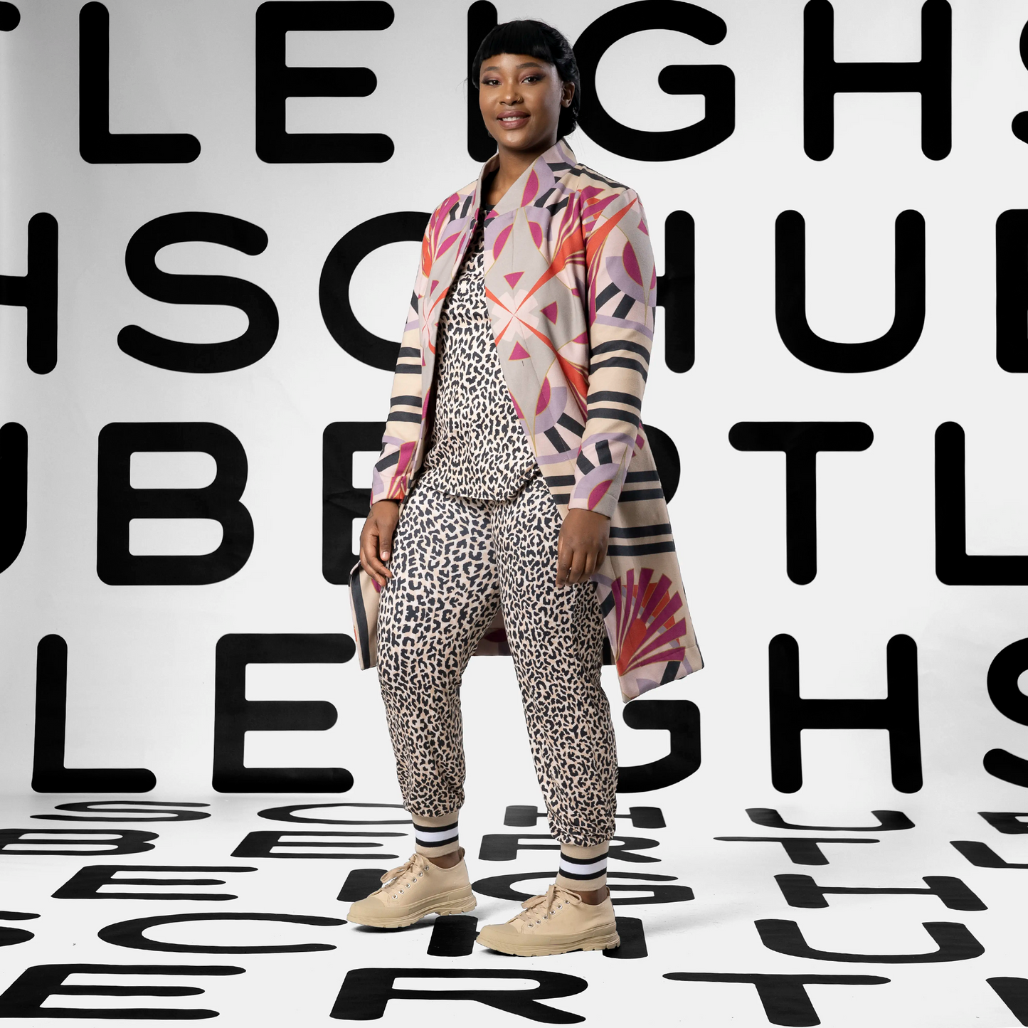 JOSYPHINE Block Medal Print Coats & Jackets Leigh Schubert