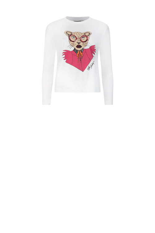 TEE SHIRT Long Sleeve Ivory Shirts & Tops Leigh Schubert