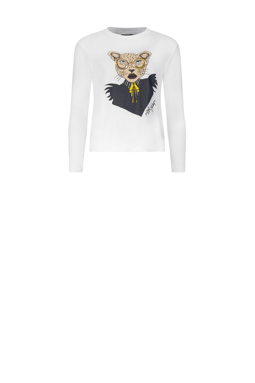 TEE SHIRT Long Sleeve Ivory Charc Yellow Shirts & Tops Leigh Schubert