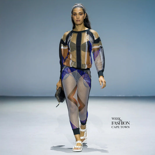 SEZA Print Sheer w Black Solid Contrast Shirts & Tops Leigh Schubert