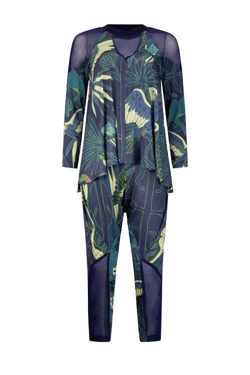 GRAYSTONE Wild Print Navy Lime