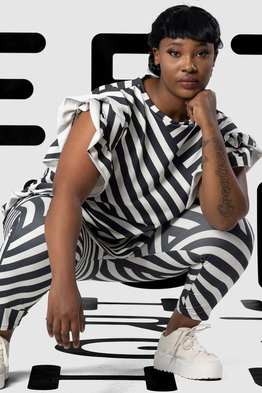 USARA Haphazard Charcoal Ivory Outfit Sets Leigh Schubert