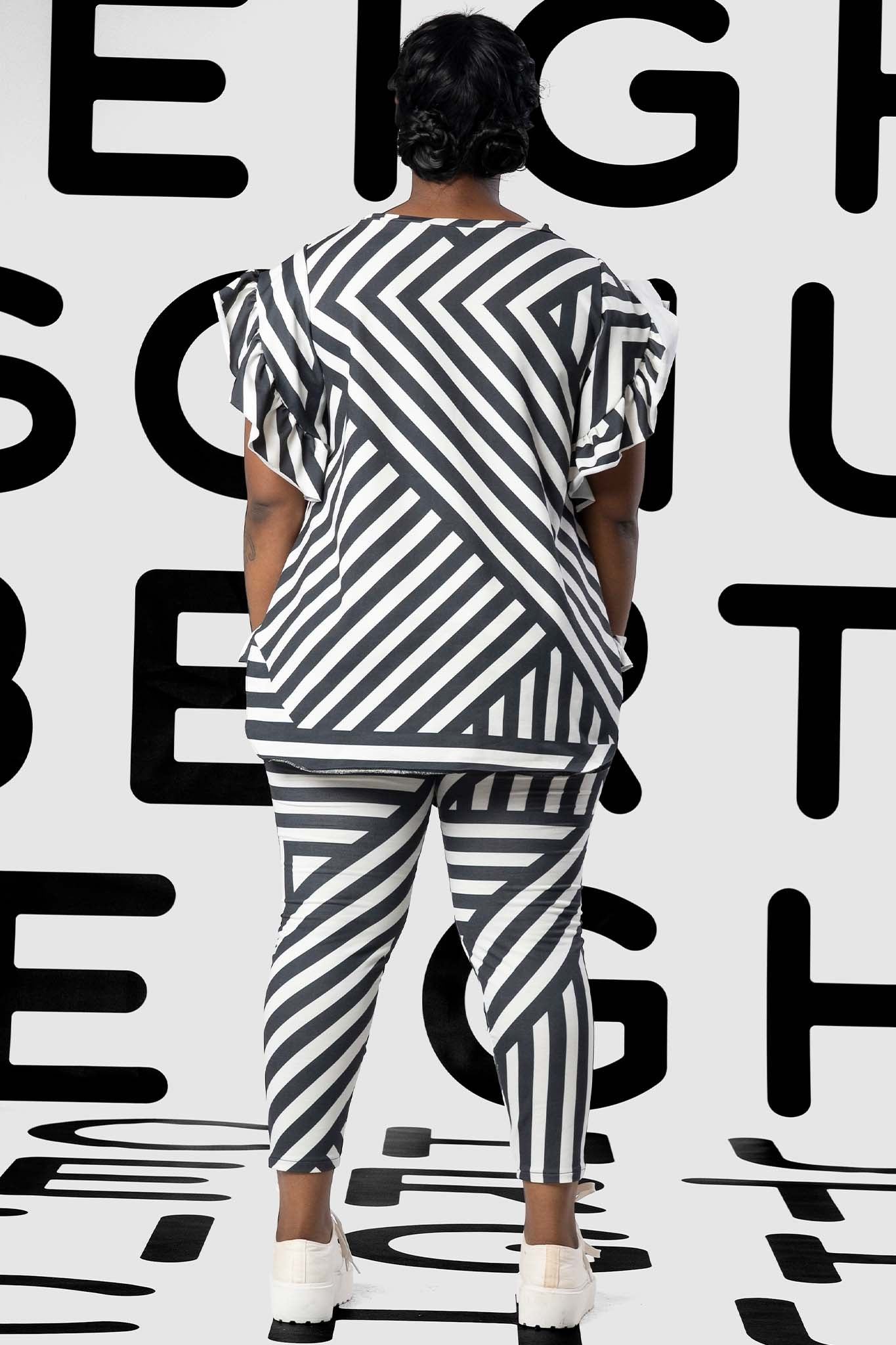 USARA Haphazard Charcoal Ivory Outfit Sets Leigh Schubert