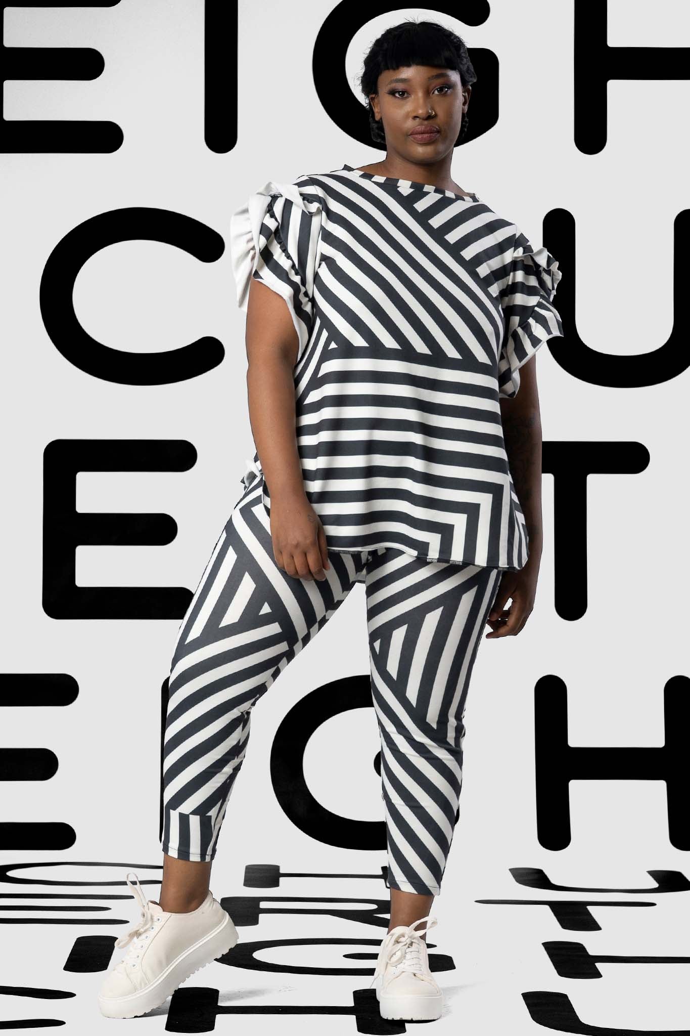 USARA Haphazard Charcoal Ivory Outfit Sets Leigh Schubert