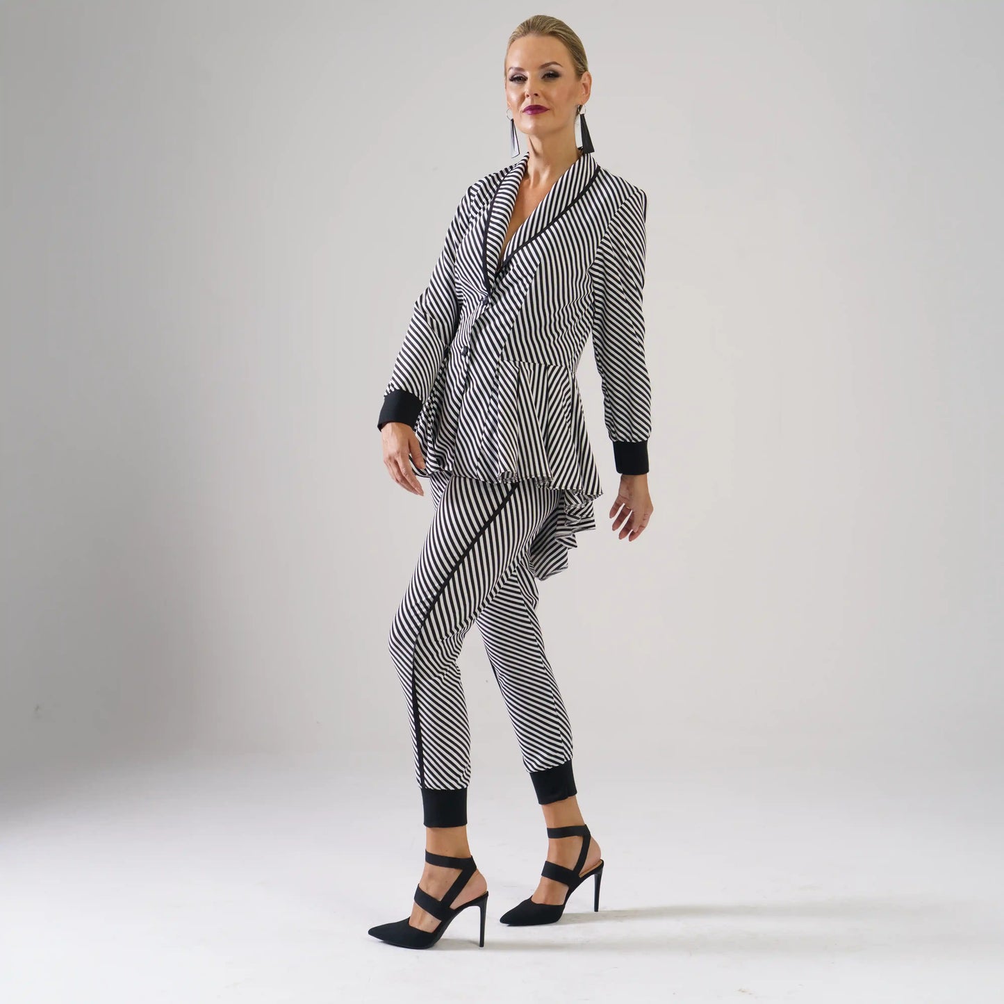 PIROT Pants Diagonal Stripe Pants Leigh Schubert