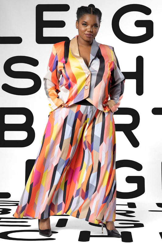 REEVA Medal Leopard Black Print Pants Leigh Schubert