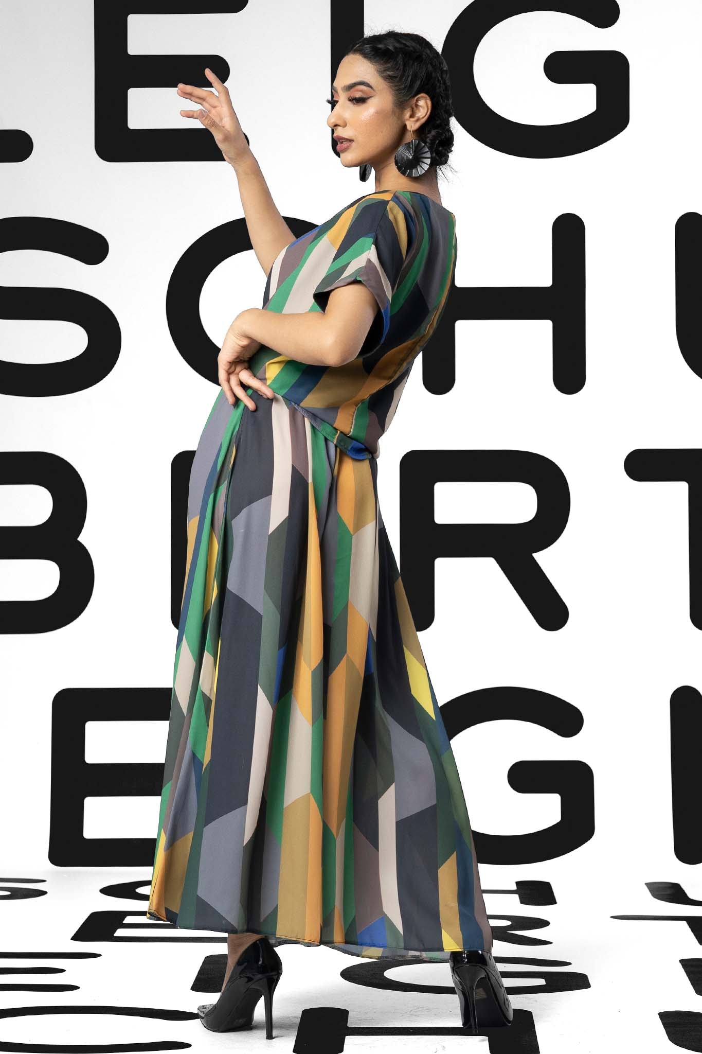 THEO Medal Stone Cross Print Shirts & Tops Leigh Schubert