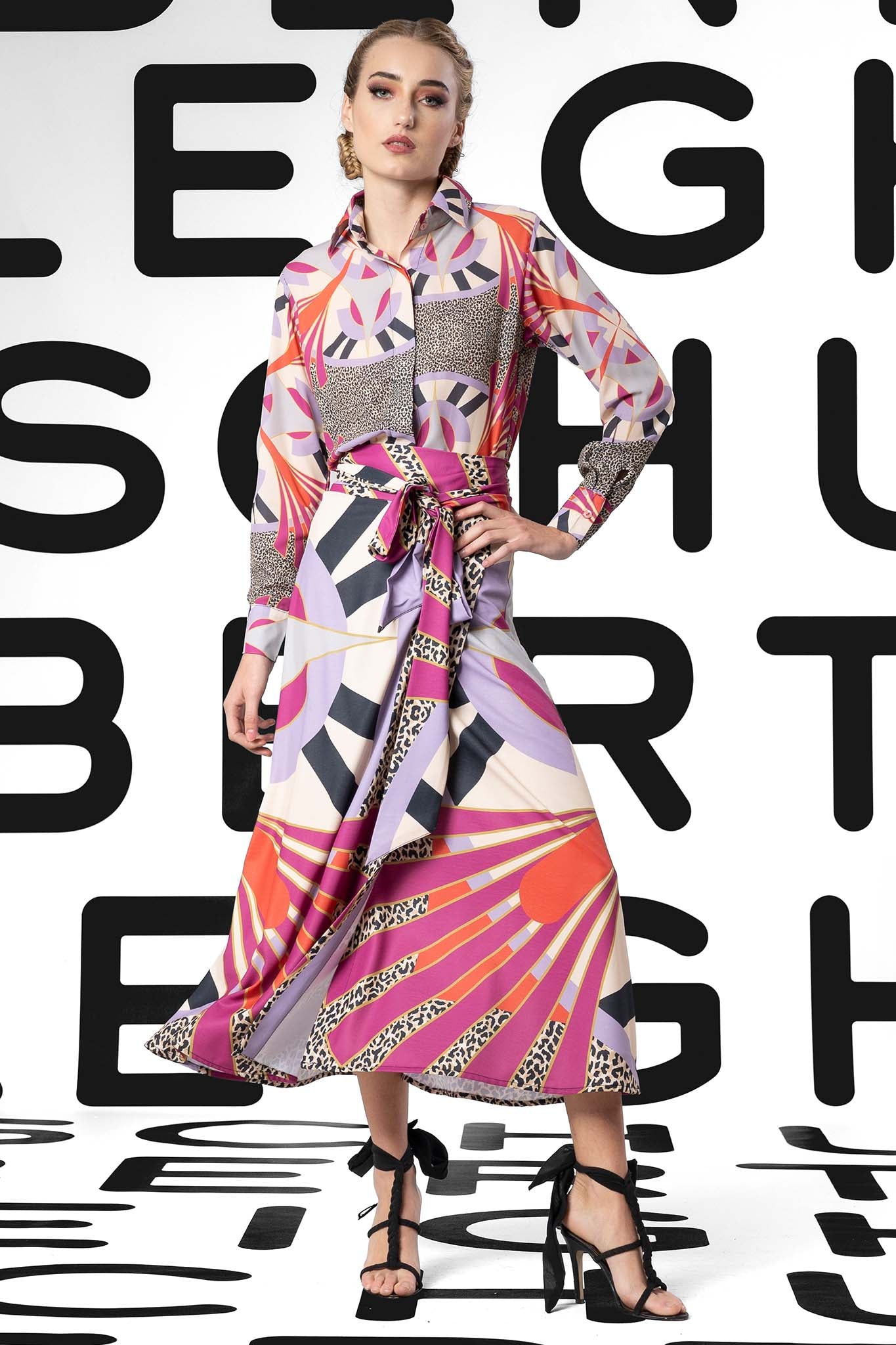 PANTHA SHIRT Medal Lilac Print