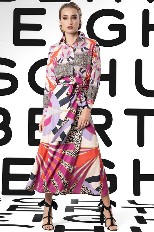 PANTHER Medal Lilac Print Skirts Leigh Schubert