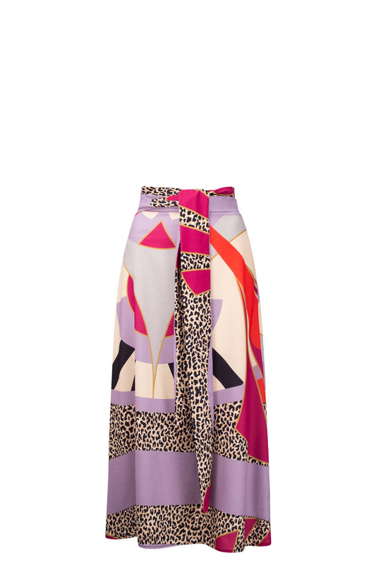PANTHER Medal Lilac Print Skirts Leigh Schubert