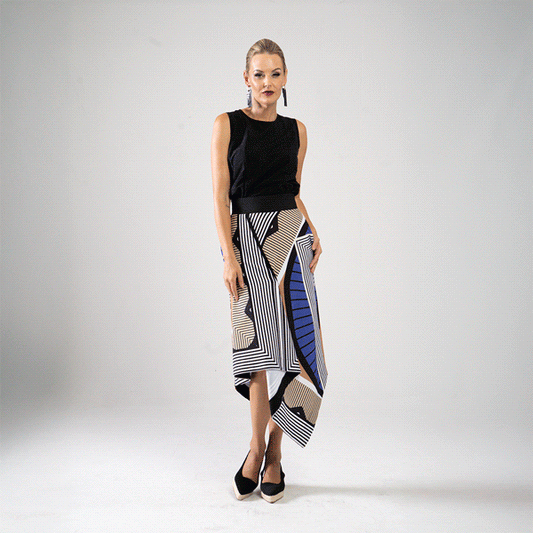 BRIGITTA Azure Print Skirts Leigh Schubert