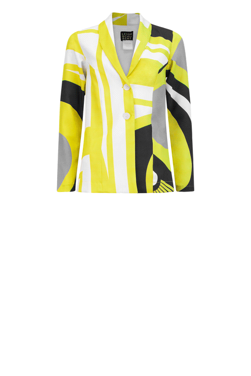 AGEANT Citroen Grey Print Coats & Jackets Leigh Schubert