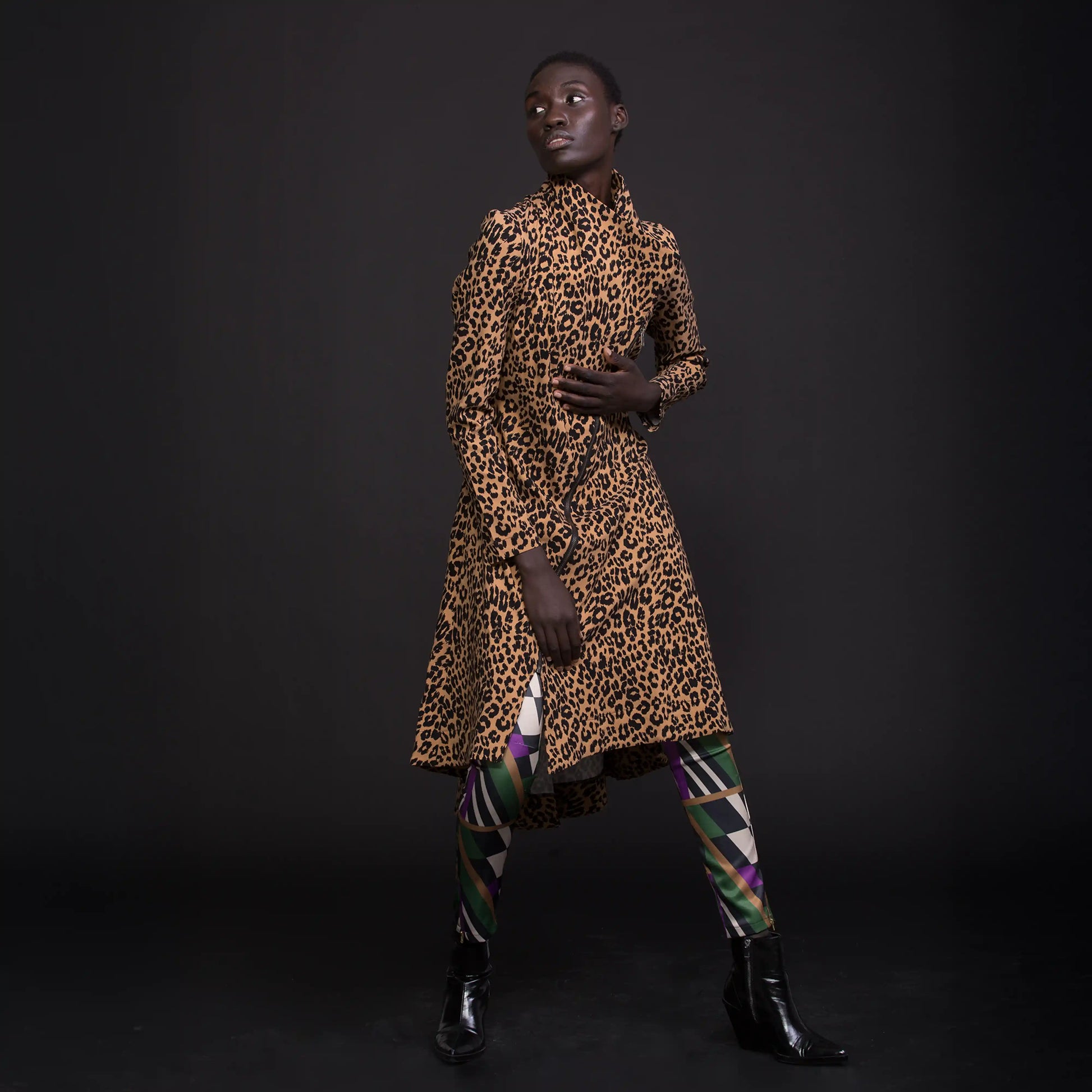 ATHLONE Leopard Toffee Coat Dresses Leigh Schubert