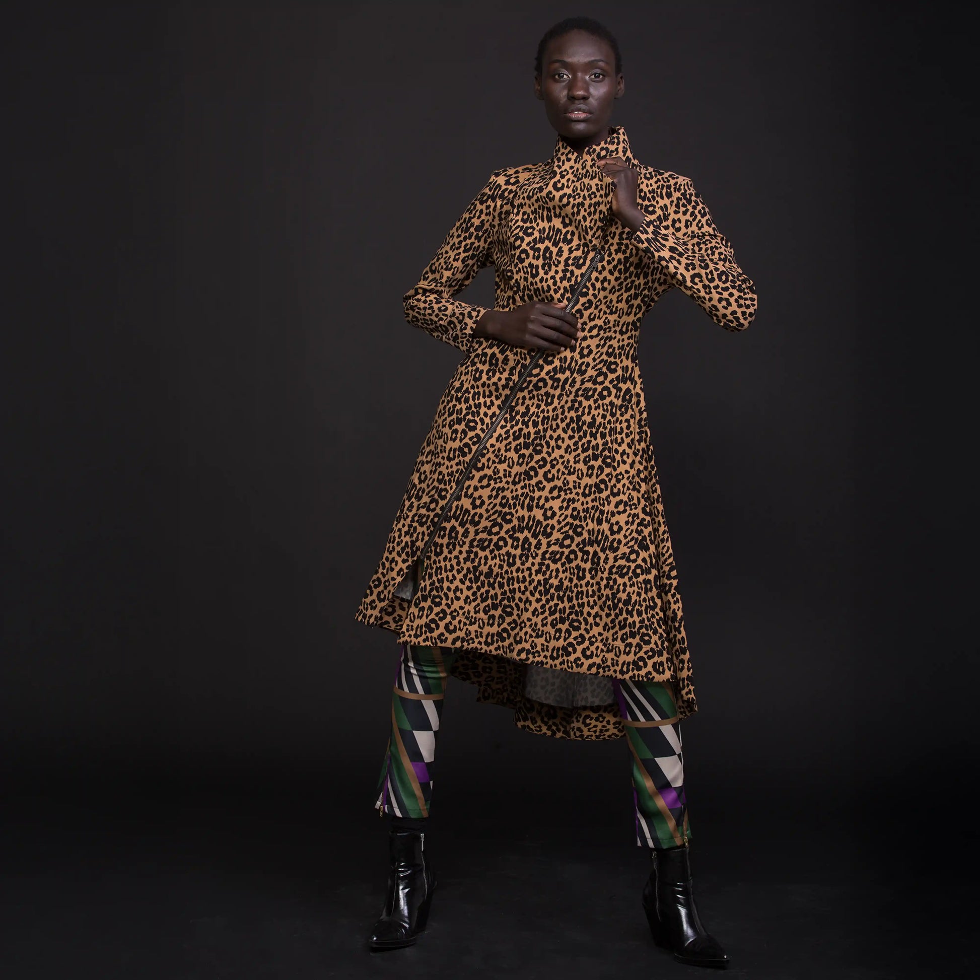 ATHLONE Leopard Toffee Coat Dresses Leigh Schubert