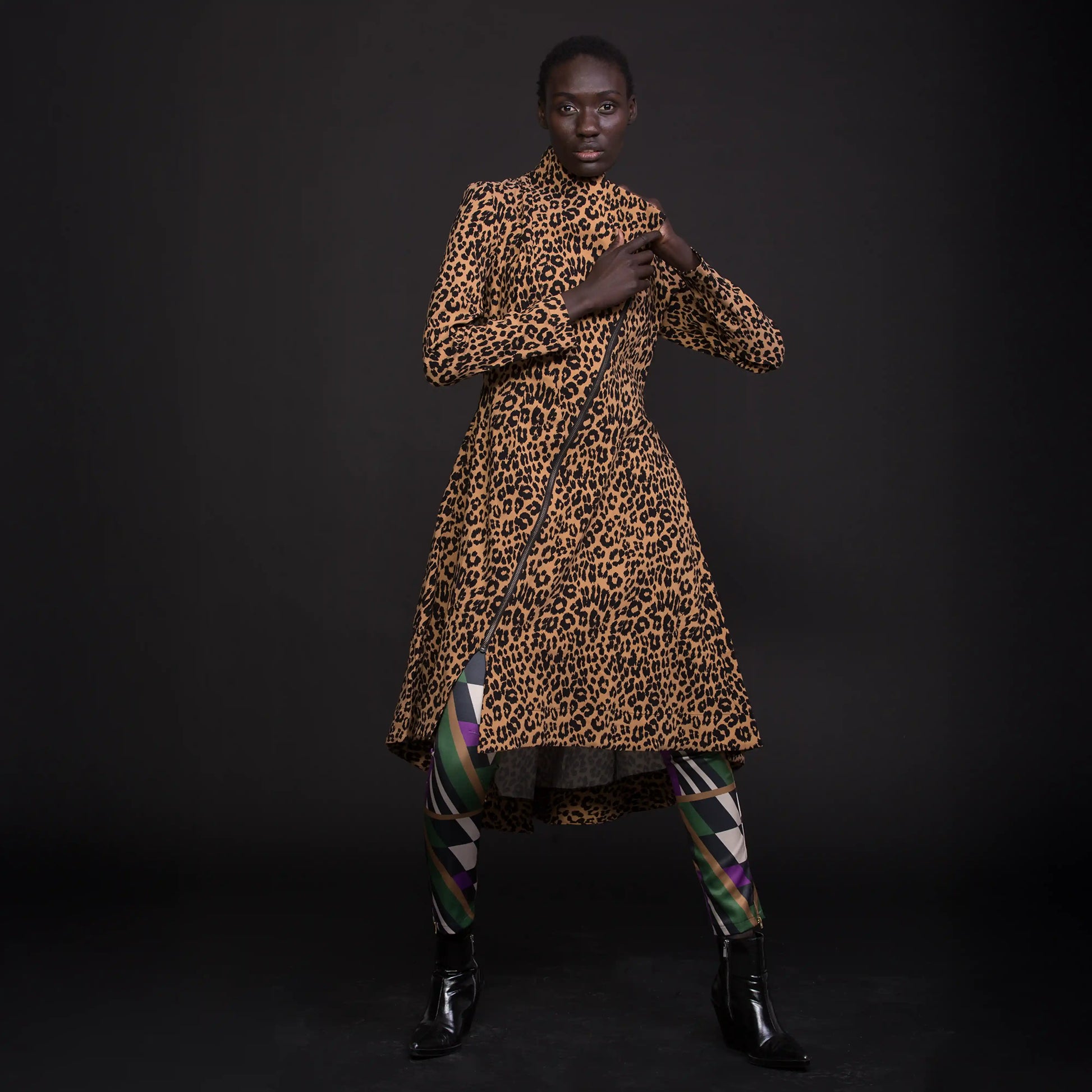 ATHLONE Leopard Toffee Coat Dresses Leigh Schubert