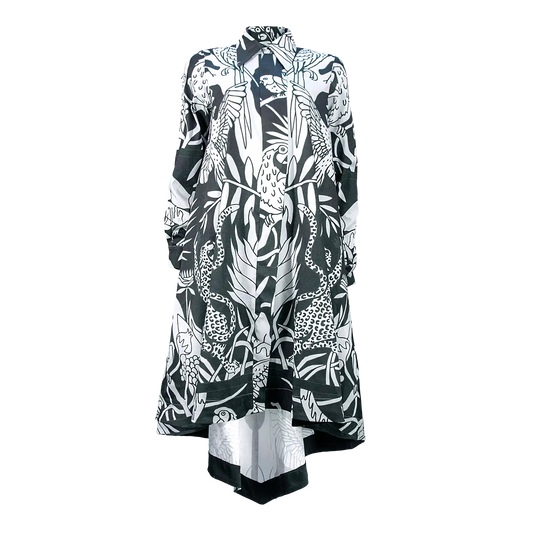 BALMORAL Wild Print Black & White Dresses Leigh Schubert