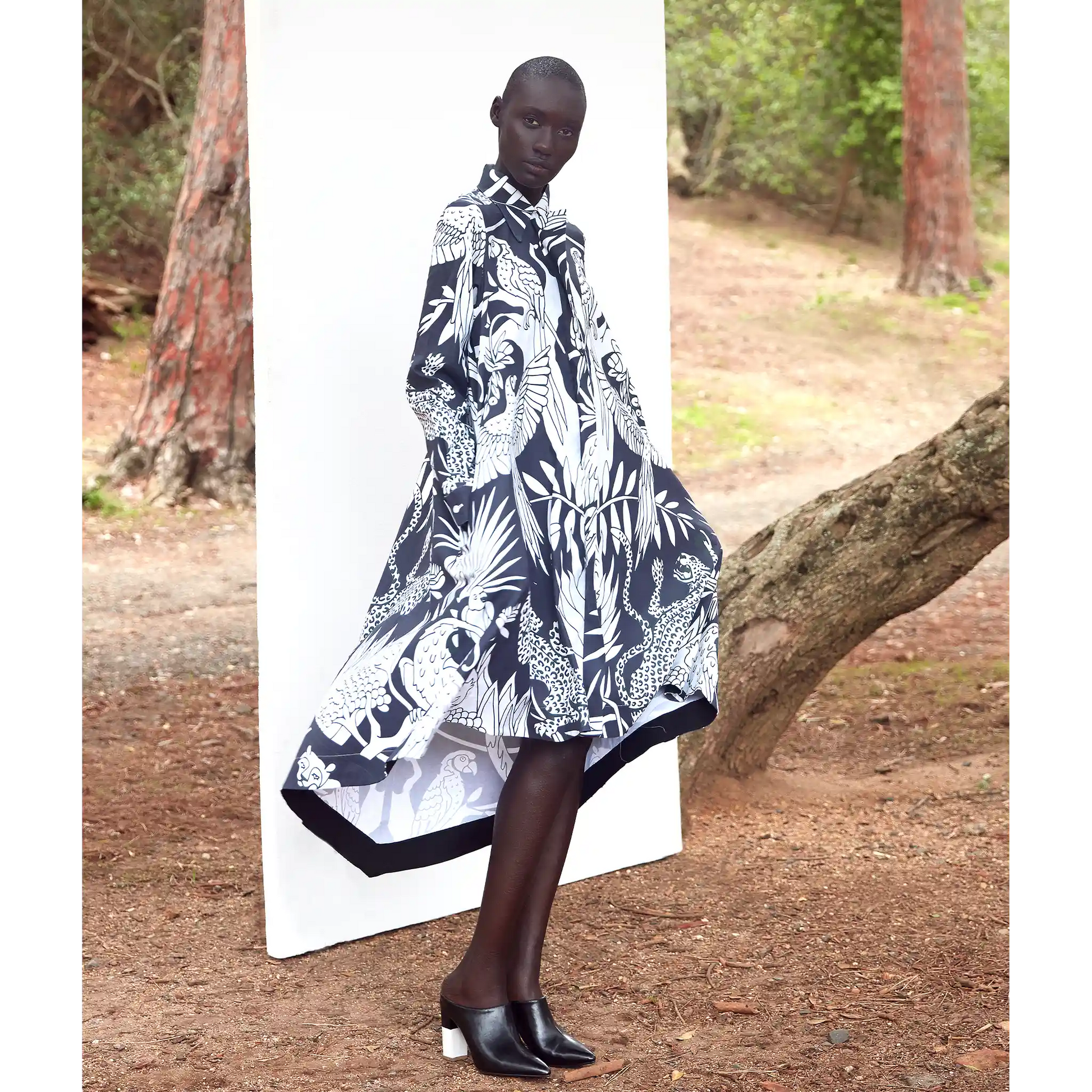 BALMORAL Wild Print Black & White Dresses Leigh Schubert