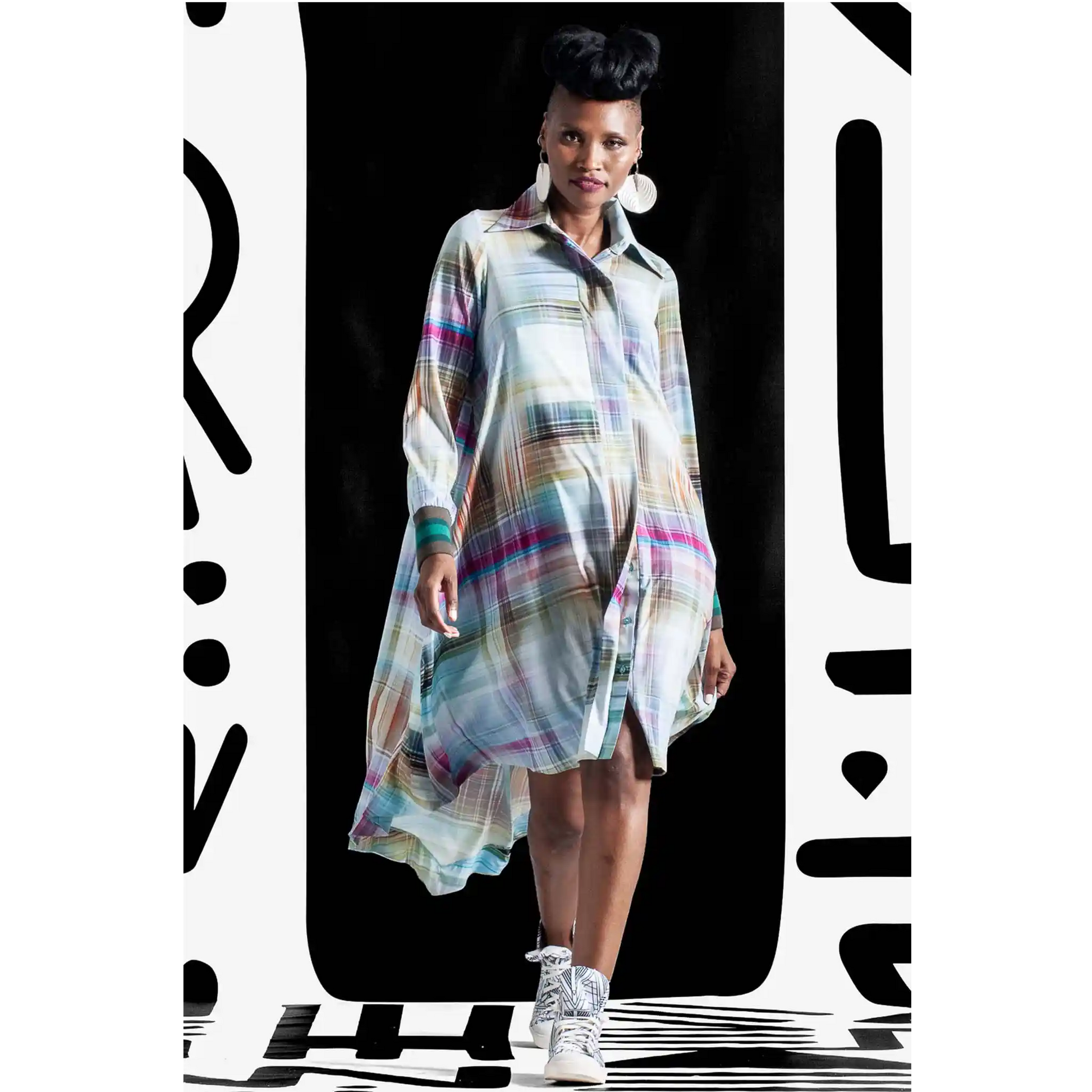 BALMORAL Wild Print Black & White Dresses Leigh Schubert