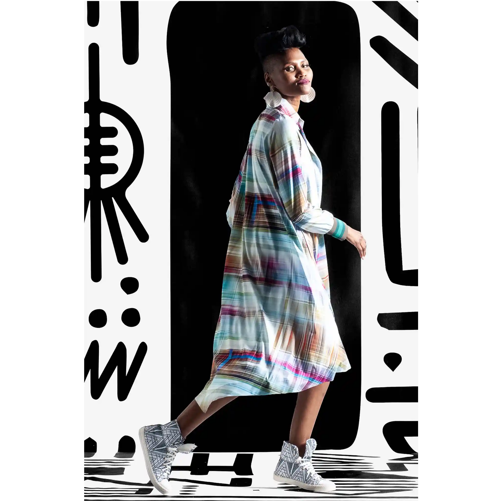 BALMORAL Wild Print Black & White Dresses Leigh Schubert