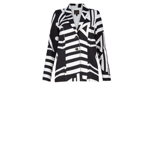 BOND Airforce Black White Print Coats & Jackets Leigh Schubert