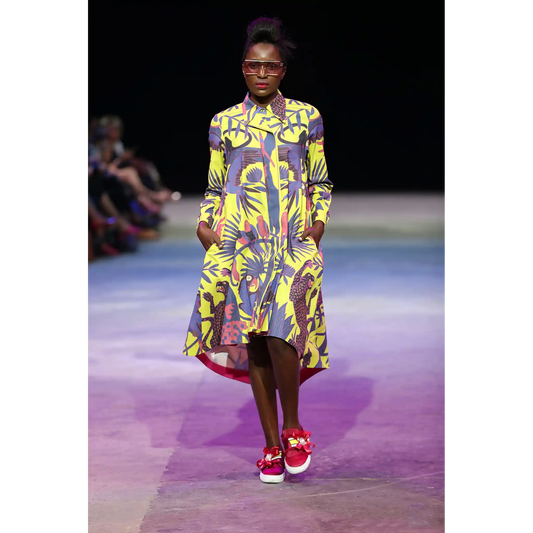 BALMORAL Wild Print Yellow Dresses Leigh Schubert