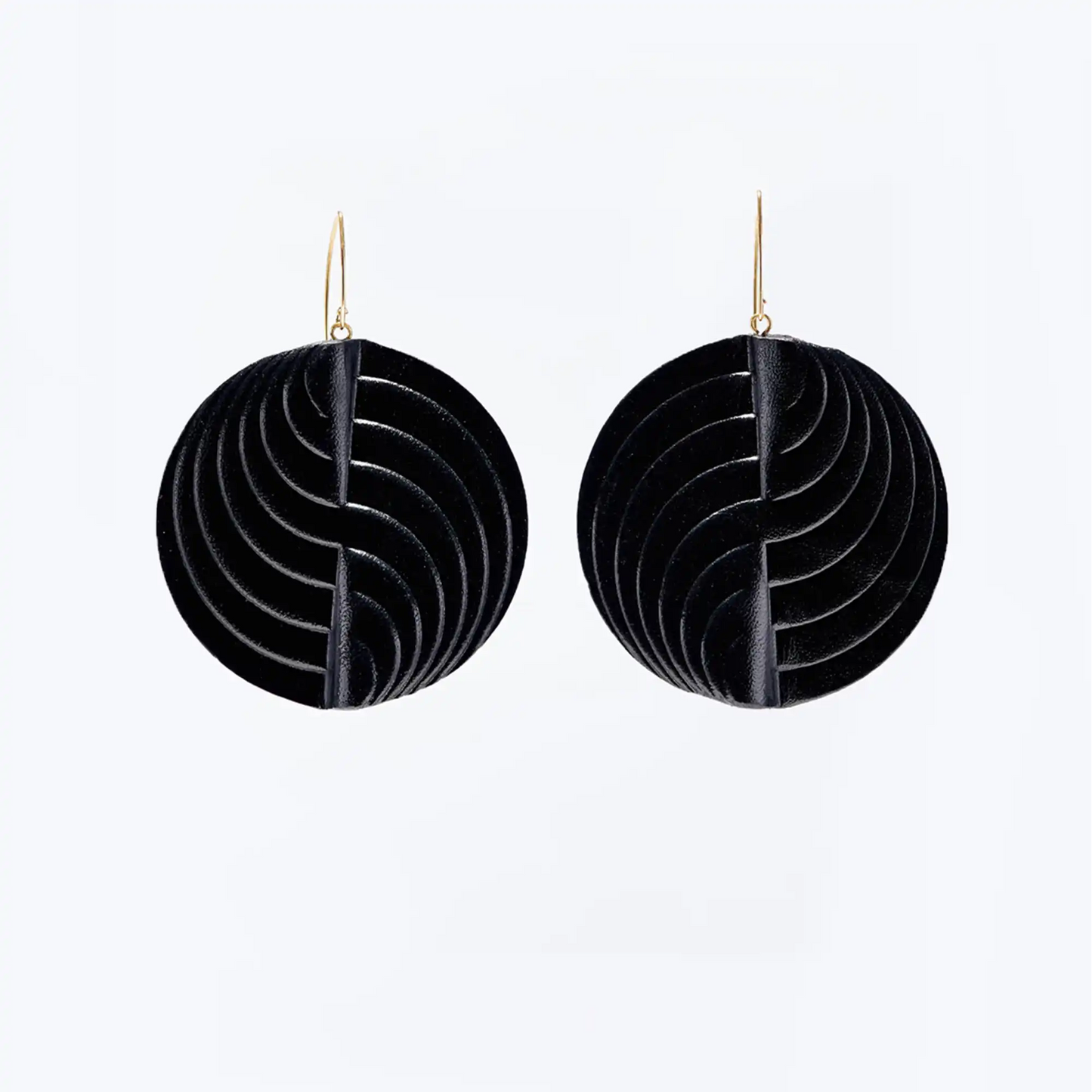 Circle Earrings Black Accessories Clarisse Design