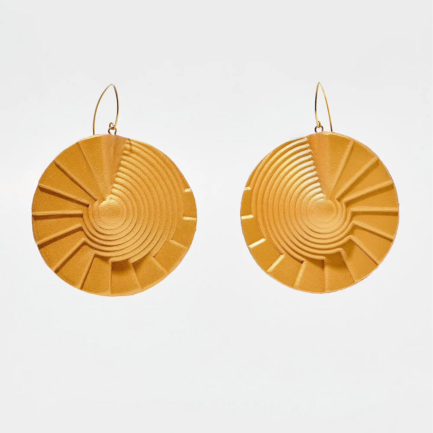 Spiral Earrings Large Gold Accessories Clarisse Design
