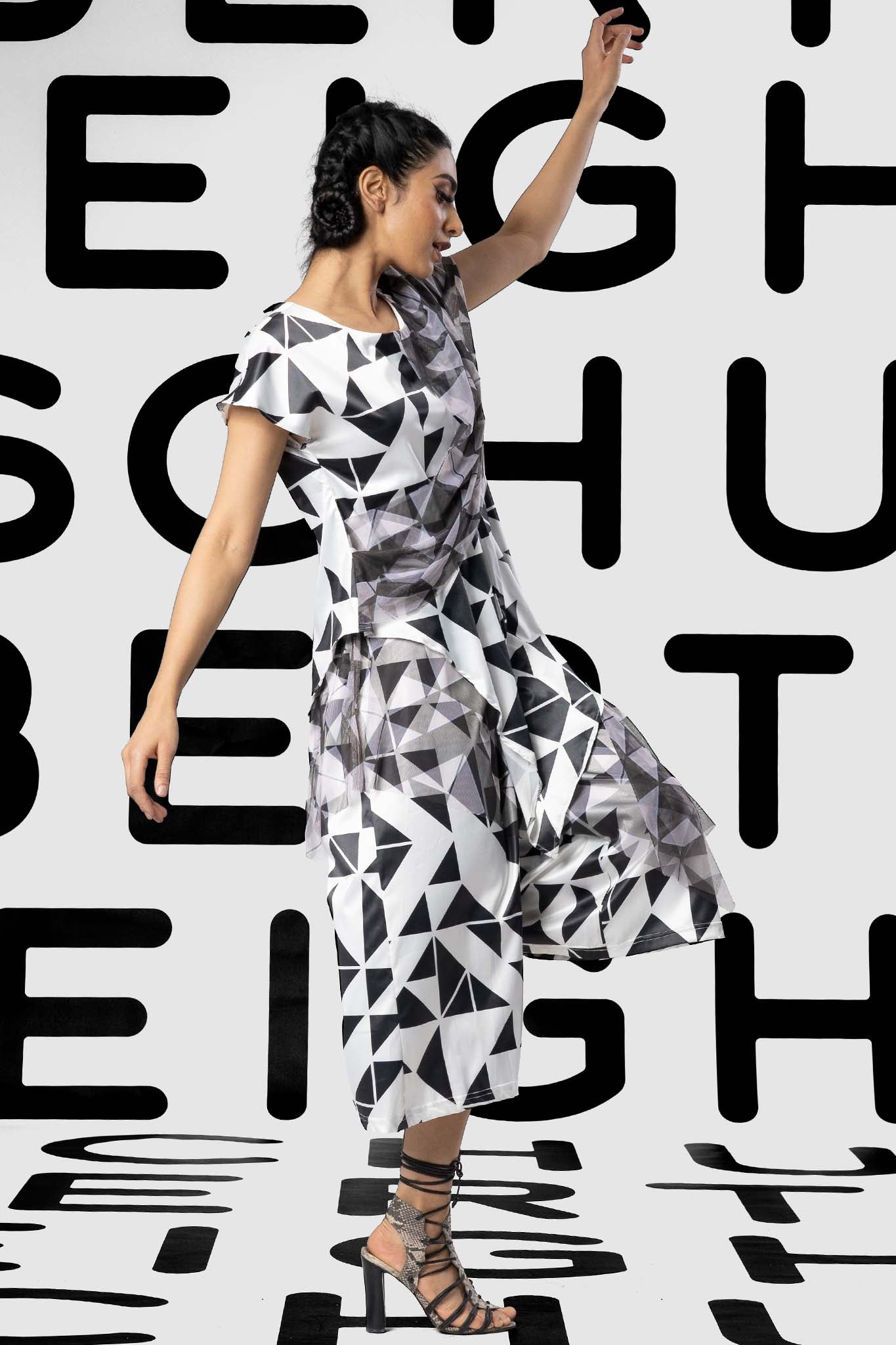 DAVIDSON Black Polka Mesh Outfit Sets Leigh Schubert