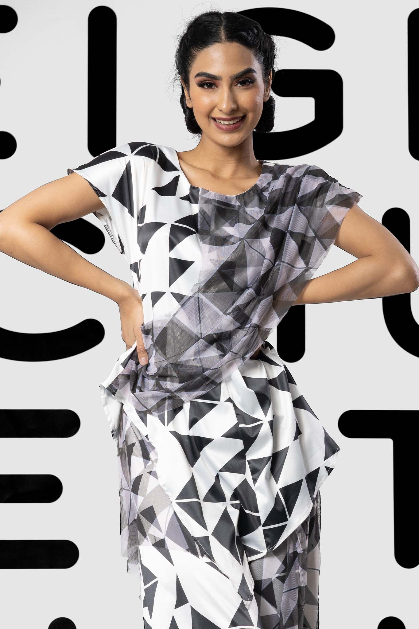 DAVIDSON Black Polka Mesh Outfit Sets Leigh Schubert
