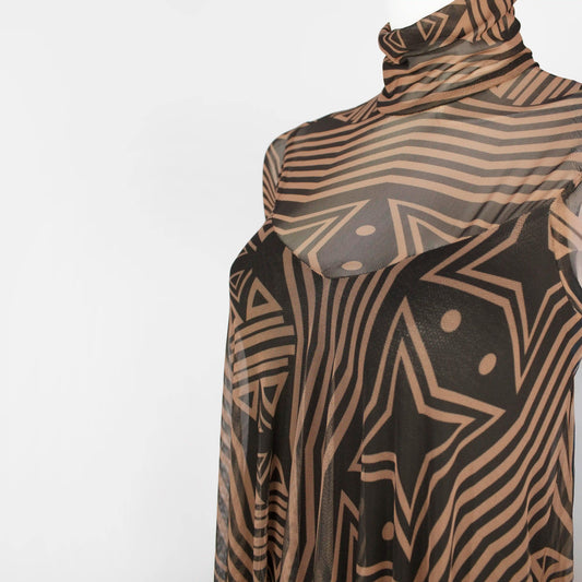 ELAINE Print Spice Black Dresses Leigh Schubert